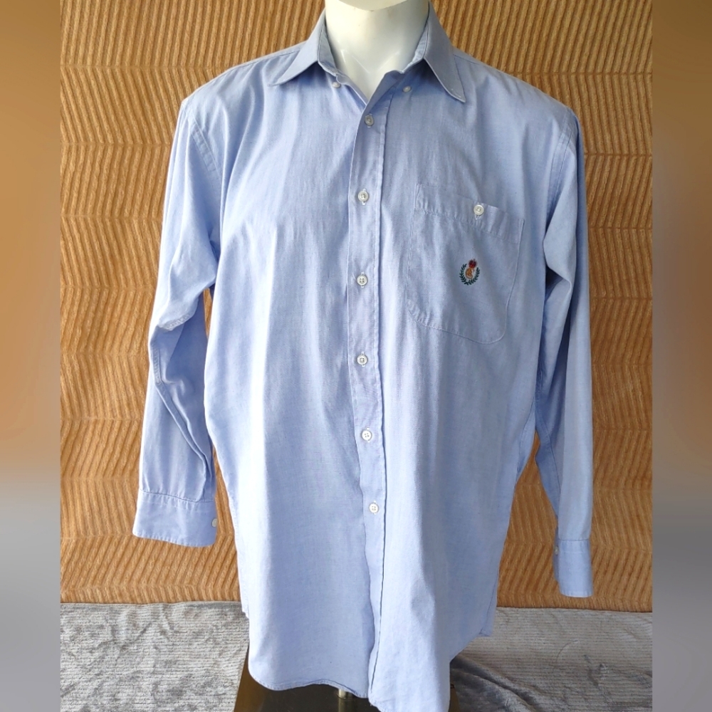 Chaps Light Blue Men's Dress Shirt